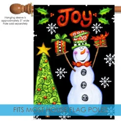Christmas Snowman "Joy" Outdoor House Flag 40" X 28" 9 Christmas Snowman "Joy" Outdoor House Flag 40" X 28" -PatioVibe Shop 109690 5 15627.1682373104