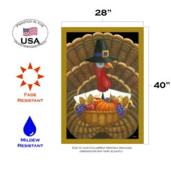 Happy Fall Harvest Turkey Outdoor House Flag 40" X 28" 7 Happy Fall Harvest Turkey Outdoor House Flag 40" X 28" -PatioVibe Shop 109698 3 80200.1682375000