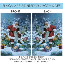 Christmas Santa Gifts And Friends Outdoor House Flag 40" X 28" -PatioVibe Shop 109705 4 60015.1682374990