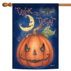 Halloween Spooky Trick Or Treat Outdoor House Flag 40" X 28"