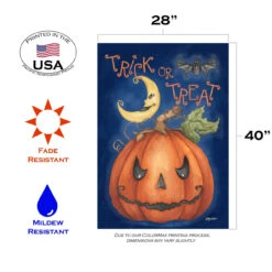 Halloween Spooky Trick Or Treat Outdoor House Flag 40" X 28" 7 Halloween Spooky Trick Or Treat Outdoor House Flag 40" X 28" -PatioVibe Shop 109714 3 35170.1682374923
