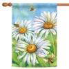 Honey Bees And Daisies Outdoor House Flag 40" X 28"