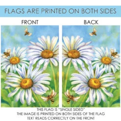 Honey Bees And Daisies Outdoor House Flag 40" X 28" 8 Honey Bees And Daisies Outdoor House Flag 40" X 28" -PatioVibe Shop 109748 4 62588.1682374946