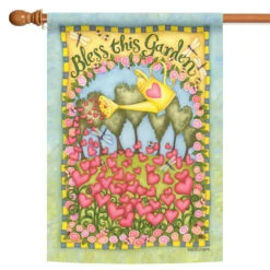 Bless This Garden Outdoor House Flag 40" X 28"