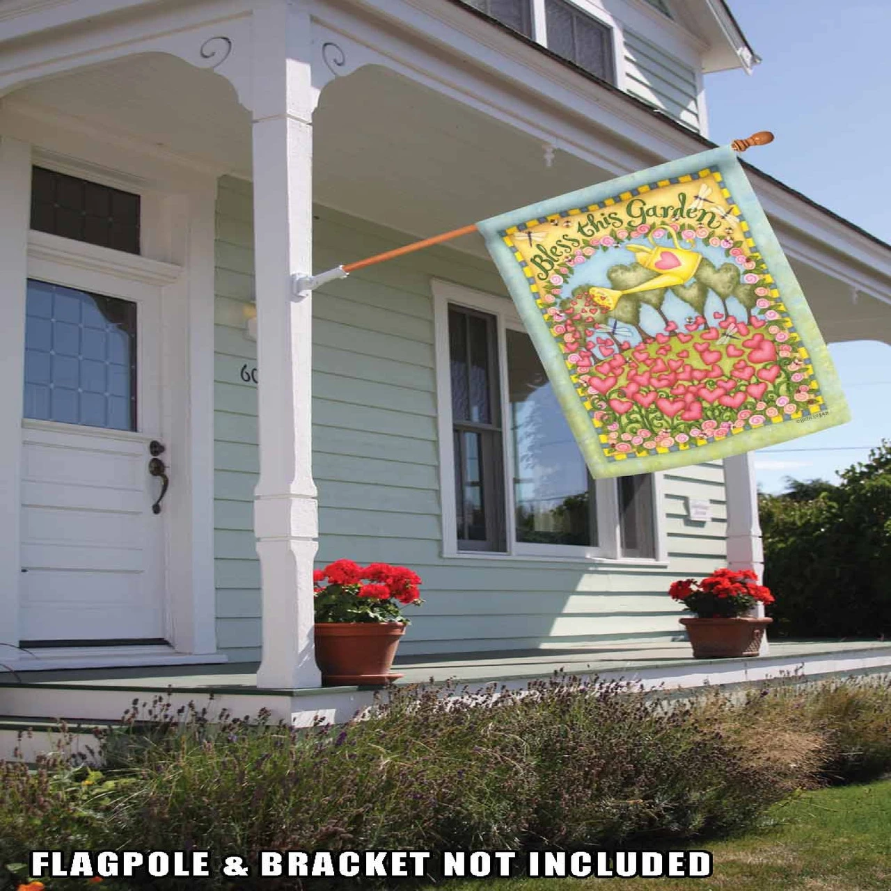Bless This Garden Outdoor House Flag 40" X 28" 2 Bless This Garden Outdoor House Flag 40" X 28" - Image 2
