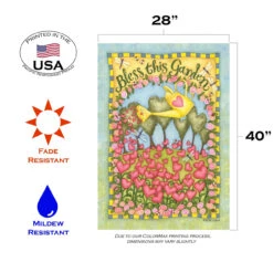 Bless This Garden Outdoor House Flag 40" X 28" 7 Bless This Garden Outdoor House Flag 40" X 28" -PatioVibe Shop 109761 3 56497.1682374918