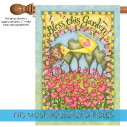Bless This Garden Outdoor House Flag 40" X 28" 9 Bless This Garden Outdoor House Flag 40" X 28" -PatioVibe Shop 109761 5 25884.1682374918