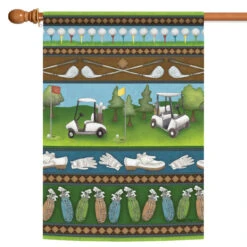 Country Club Collage Outdoor House Flag 40" X 28"