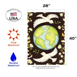 The Two Doves Outdoor House Flag 40" X 28" 7 The Two Doves Outdoor House Flag 40" X 28" -PatioVibe Shop 109777 3 41963.1682374853