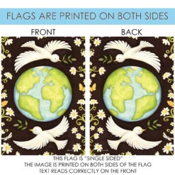 The Two Doves Outdoor House Flag 40" X 28" 8 The Two Doves Outdoor House Flag 40" X 28" -PatioVibe Shop 109777 4 27737.1682374853