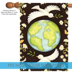 The Two Doves Outdoor House Flag 40" X 28" 9 The Two Doves Outdoor House Flag 40" X 28" -PatioVibe Shop 109777 5 72920.1682374854