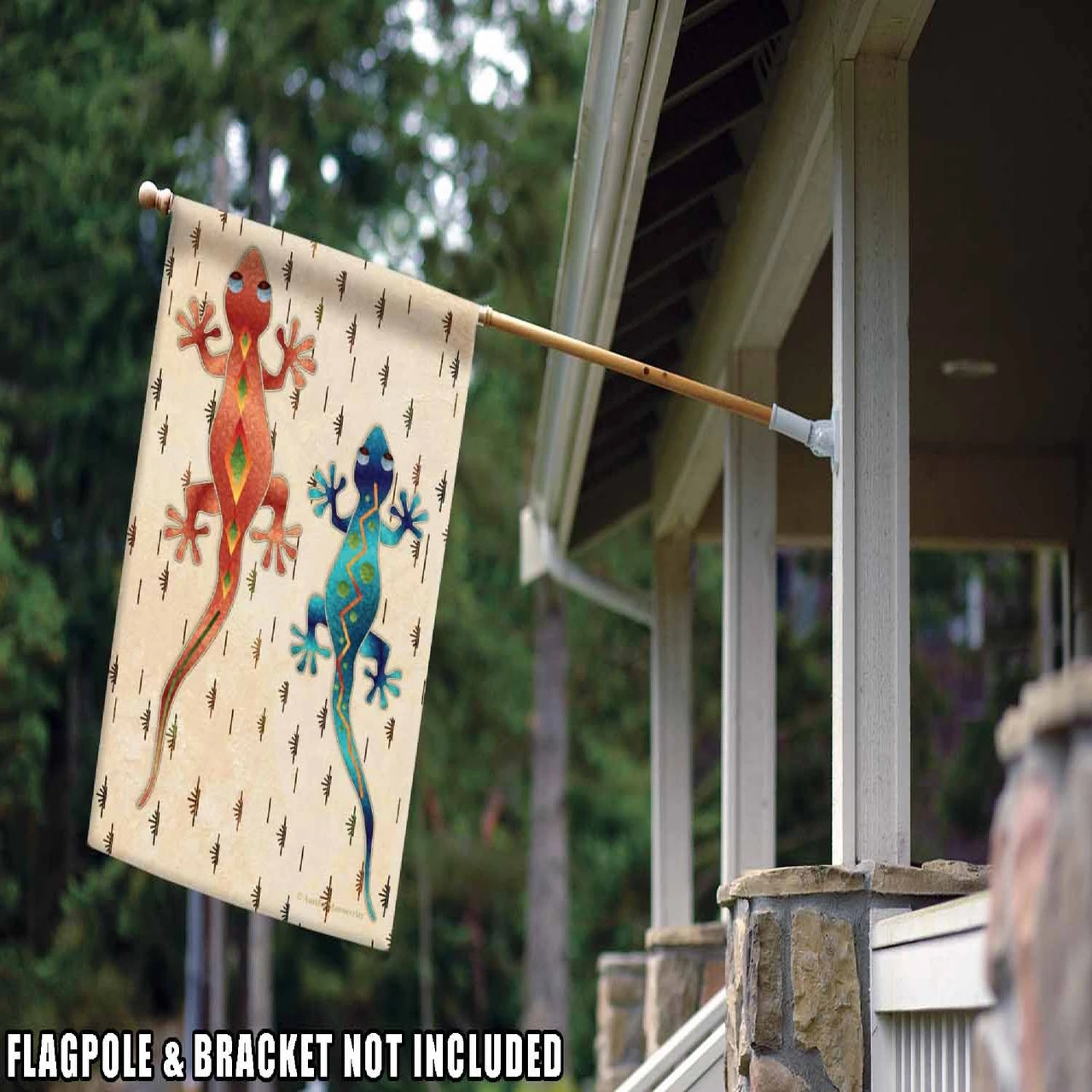 Southwest Desert Lizards Outdoor House Flag 40" X 28" 2 Southwest Desert Lizards Outdoor House Flag 40" X 28" - Image 2