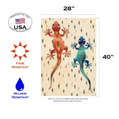 Southwest Desert Lizards Outdoor House Flag 40" X 28" 7 Southwest Desert Lizards Outdoor House Flag 40" X 28" -PatioVibe Shop 109807 3 73097.1682374859