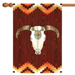 Southwestern Skull Outdoor House Flag 40" X 28"