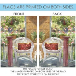 Watercolor Wicker Outdoor House Flag 40" X 28" -PatioVibe Shop 109843204 55629.1682374803