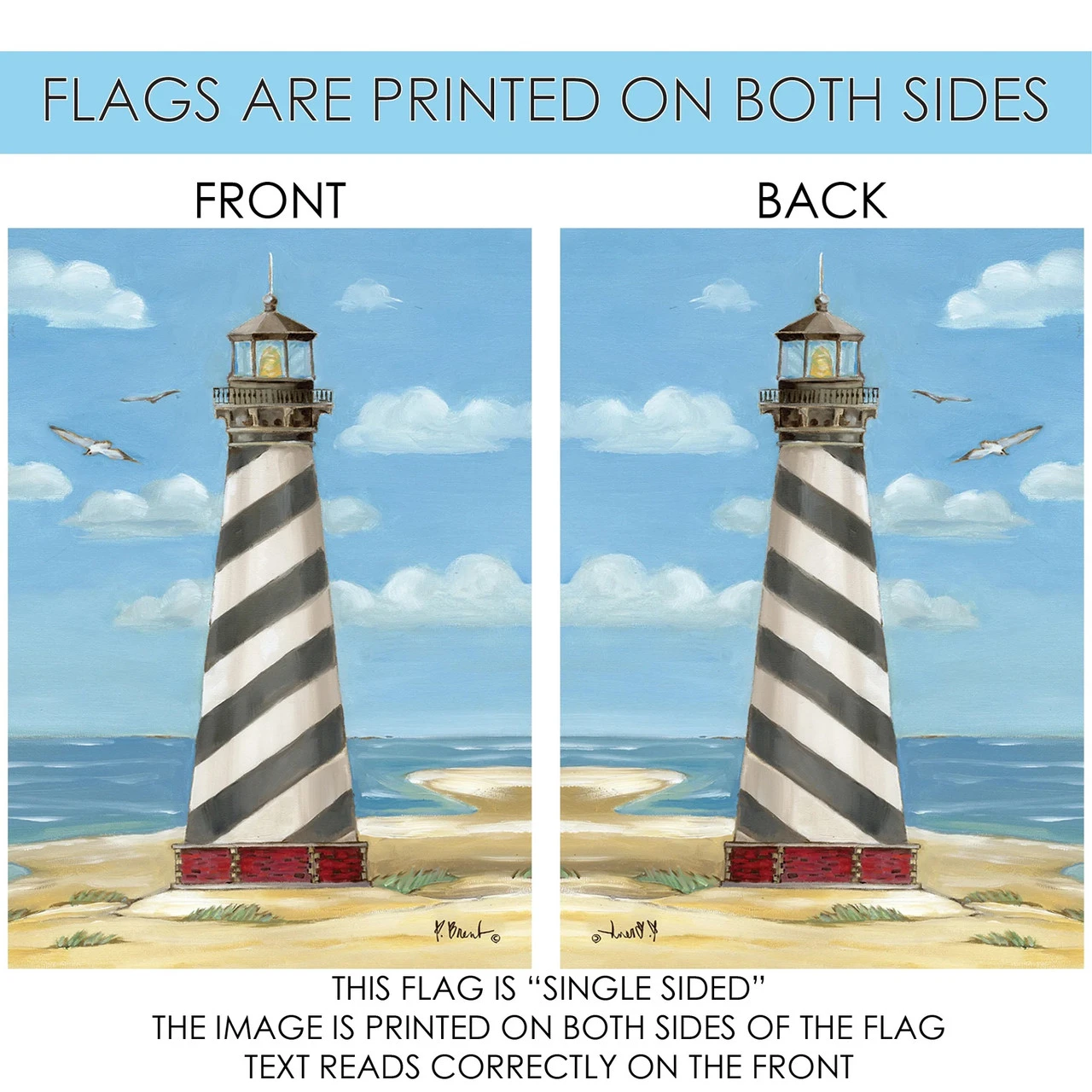 Cape Hatteras Lighthouse Outdoor House Flag 40" X 28" 4 Cape Hatteras Lighthouse Outdoor House Flag 40" X 28" - Image 4