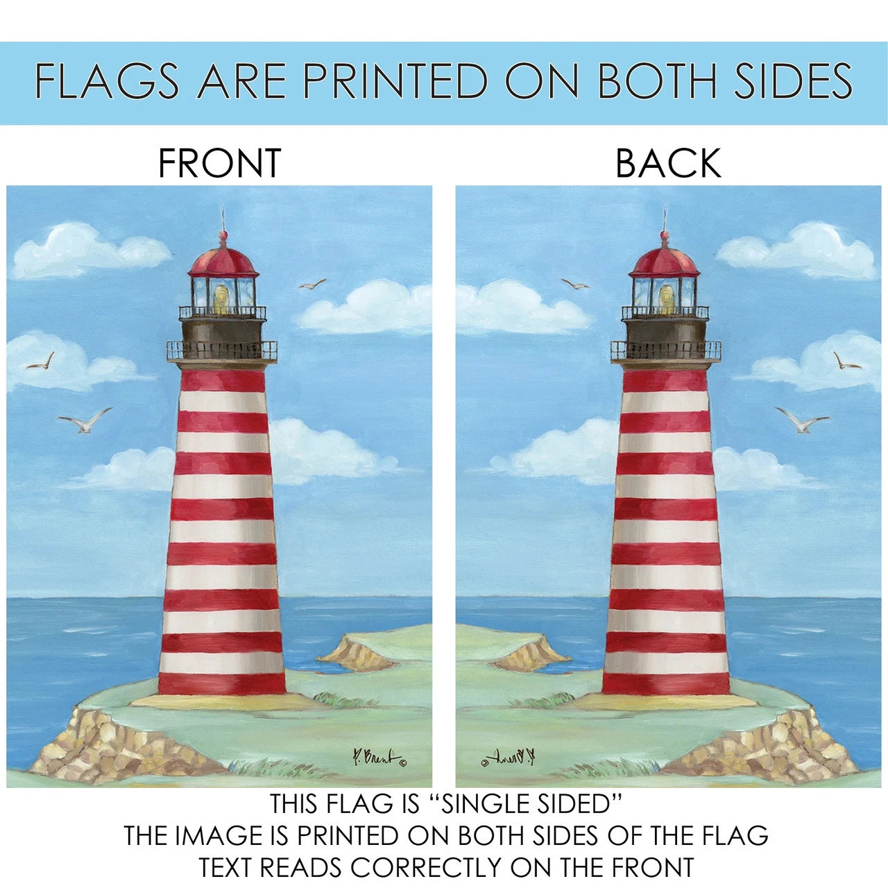 West Quoddy Head Lighthouse Outdoor House Flag 40" X 28" 4 West Quoddy Head Lighthouse Outdoor House Flag 40" X 28" - Image 4