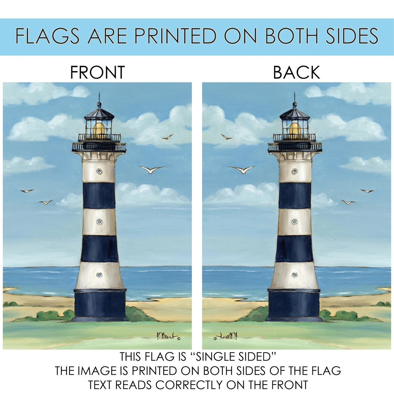 Cape Canaveral Lighthouse Outdoor House Flag 40" X 28" 4 Cape Canaveral Lighthouse Outdoor House Flag 40" X 28" - Image 4