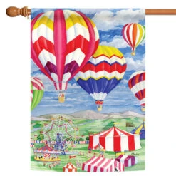 Fair Balloons Outdoor House Flag 40" X 28"