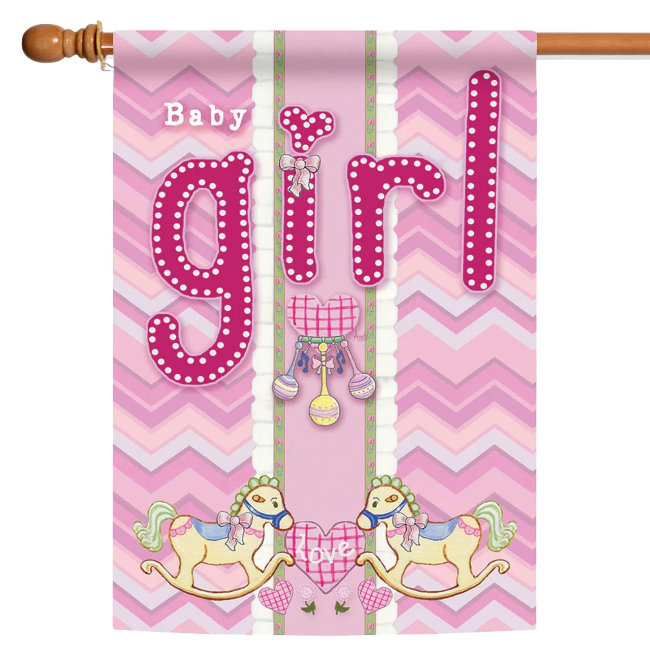 It's A Baby Girl Outdoor House Flag 40" X 28" 1 It's A Baby Girl Outdoor House Flag 40" X 28"