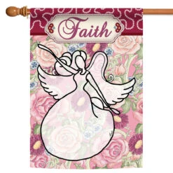 Faith Angel Outdoor House Flag 40" X 28"