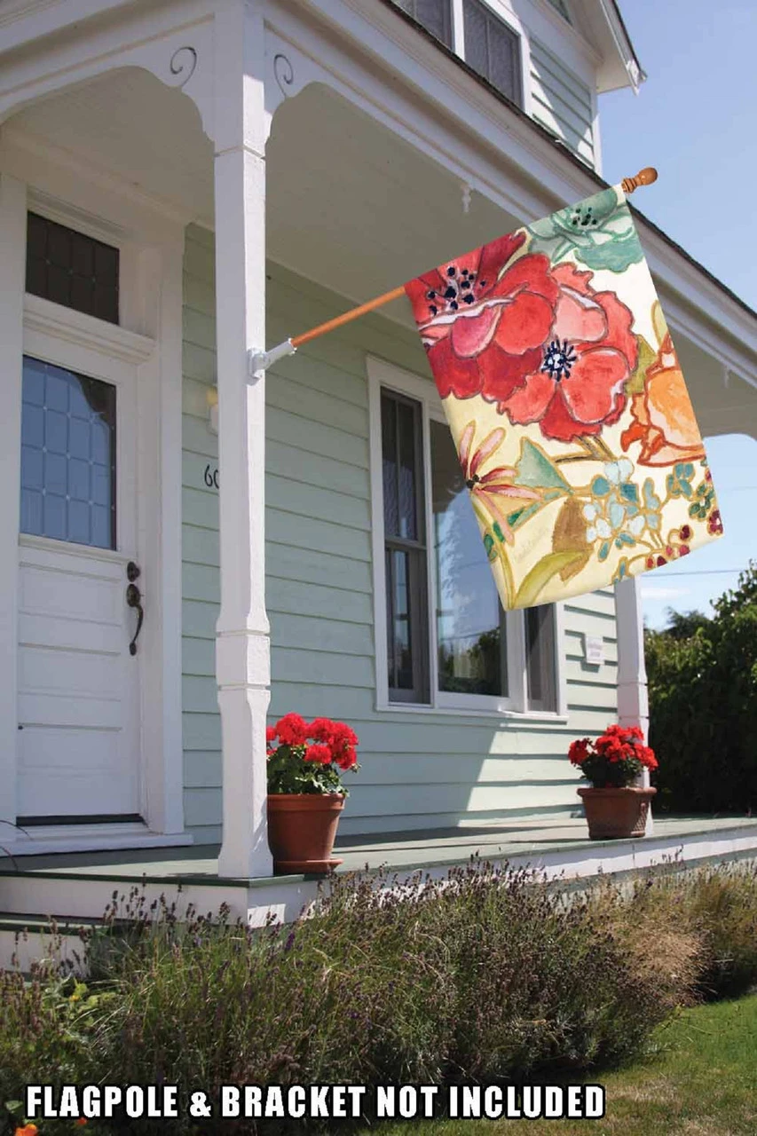 Watercolor Bouquet Outdoor House Flag 40" X 28" 2 Watercolor Bouquet Outdoor House Flag 40" X 28" - Image 2