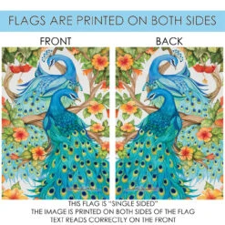 Precious Peacocks Outdoor House Flag 40" X 28" 8 Precious Peacocks Outdoor House Flag 40" X 28" -PatioVibe Shop 109884 4 00856.1682374750
