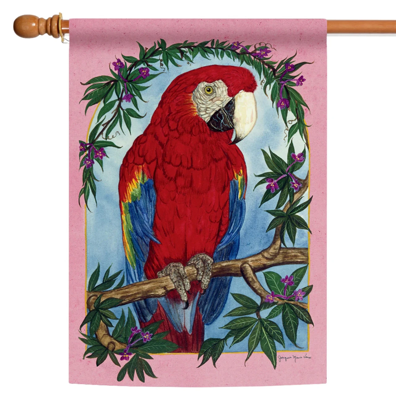 Parrot Perch Outdoor House Flag 40" X 28" 1 Parrot Perch Outdoor House Flag 40" X 28"