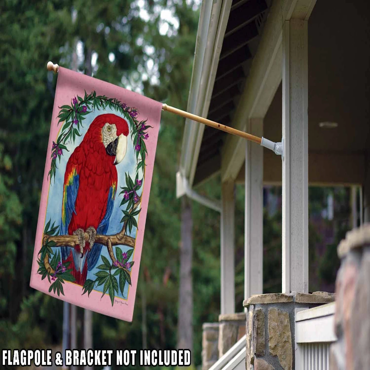 Parrot Perch Outdoor House Flag 40" X 28" 2 Parrot Perch Outdoor House Flag 40" X 28" - Image 2