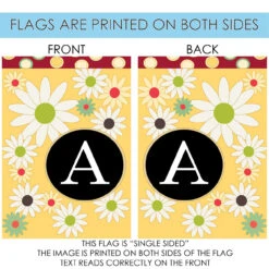 Floral Monogram A Outdoor House Flag 40" X 28" -PatioVibe Shop 109896 4 30107.1682374698