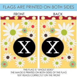 Floral Monogram Letter X Outdoor House Flag 40" X 28" 8 Floral Monogram Letter X Outdoor House Flag 40" X 28" -PatioVibe Shop 109919 4 58830.1682374640