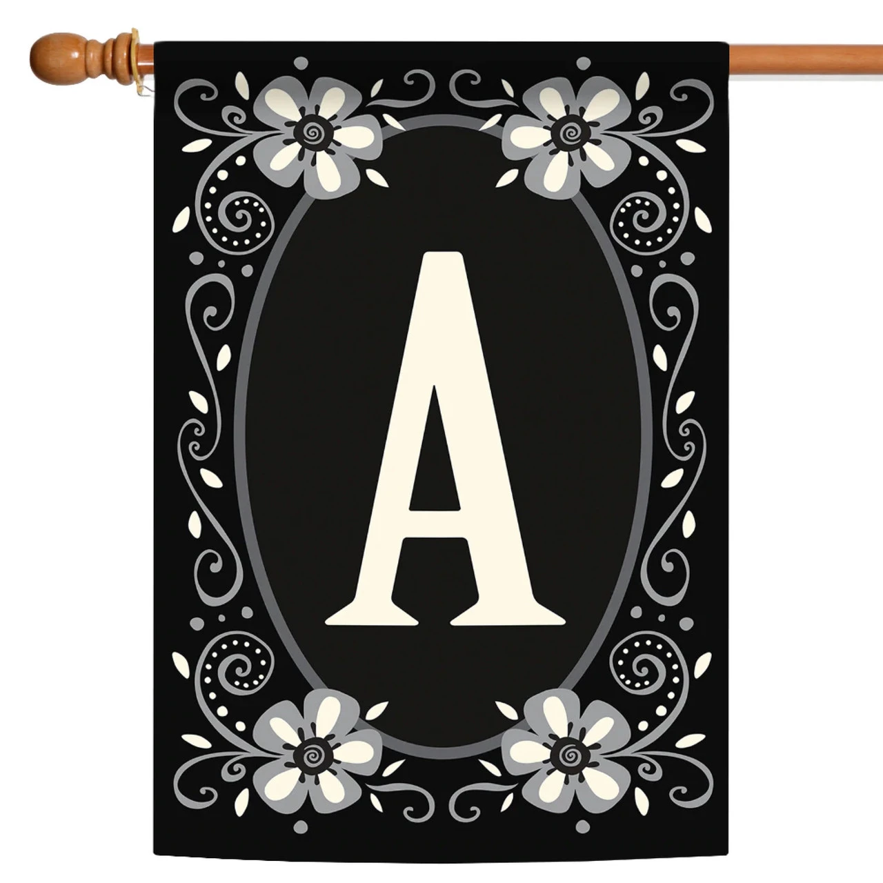 Classic Monogram Letter A Outdoor House Flag 40" X 28" 1 Classic Monogram Letter A Outdoor House Flag 40" X 28"