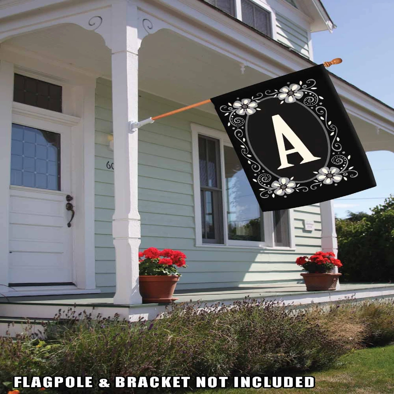 Classic Monogram Letter A Outdoor House Flag 40" X 28" 2 Classic Monogram Letter A Outdoor House Flag 40" X 28" - Image 2