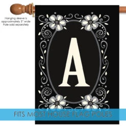 Classic Monogram Letter A Outdoor House Flag 40" X 28" 9 Classic Monogram Letter A Outdoor House Flag 40" X 28" -PatioVibe Shop 109922 5 63969.1682374629