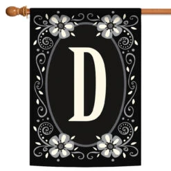 Classic Monogram Letter D Outdoor House Flag 40" X 28"