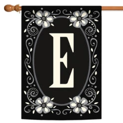 Classic Monogram Letter E Outdoor House Flag 40" X 28"