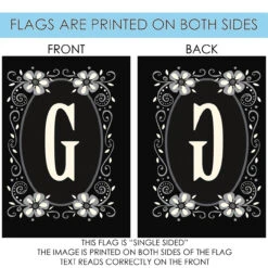 Classic Monogram Letter G Outdoor House Flag 40" X 28" -PatioVibe Shop 109928 4 79206.1682374622