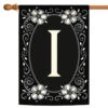Classic Monogram Letter I Outdoor House Flag 40" X 28"