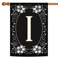 Classic Monogram Letter I Outdoor House Flag 40" X 28"