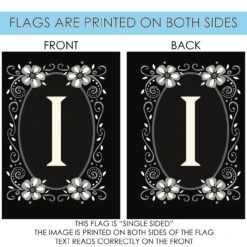 Classic Monogram Letter I Outdoor House Flag 40" X 28" -PatioVibe Shop 109930 4 89127.1682374611