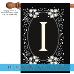 Classic Monogram Letter I Outdoor House Flag 40" X 28" -PatioVibe Shop 109930 5 51524.1682374611