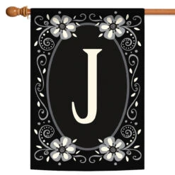 Classic Monogram Letter J Outdoor House Flag 40" X 28"
