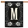Classic Monogram Letter M Outdoor House Flag 40" X 28"