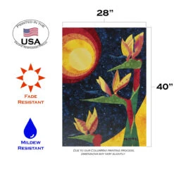 Bird Of Paradise Flower Outdoor House Flag 40" X 28" 7 Bird Of Paradise Flower Outdoor House Flag 40" X 28" -PatioVibe Shop 109955 3 08753.1682374590