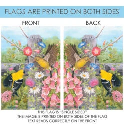 Garden Foxglove Gold Finches Outdoor House Flag 40" X 28" 8 Garden Foxglove Gold Finches Outdoor House Flag 40" X 28" -PatioVibe Shop 109971 4 20277.1682374471