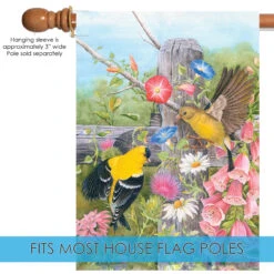 Garden Foxglove Gold Finches Outdoor House Flag 40" X 28" 9 Garden Foxglove Gold Finches Outdoor House Flag 40" X 28" -PatioVibe Shop 109971 5 87527.1682374472