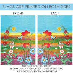 Fields Of Flowers Outdoor House Flag 40" X 28" -PatioVibe Shop 109978 4 22528.1682374500