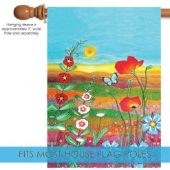 Fields Of Flowers Outdoor House Flag 40" X 28" -PatioVibe Shop 109978 5 76337.1682374500