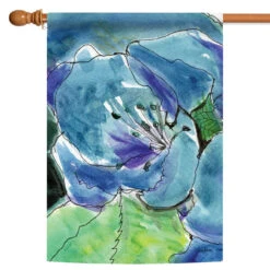 Watercolor Lilies Outdoor House Flag 40" X 28"