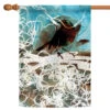 Watercolor Blackbird Outdoor House Flag 40" X 28"